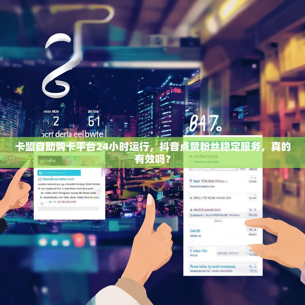 卡盟自助购卡平台24小时运行，抖音点赞粉丝稳定服务，真的有效吗？