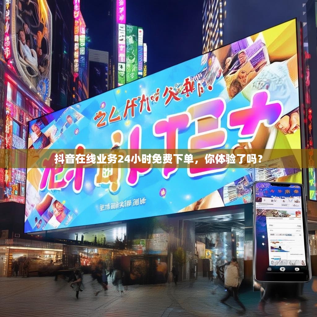 抖音在线业务24小时免费下单，你体验了吗？