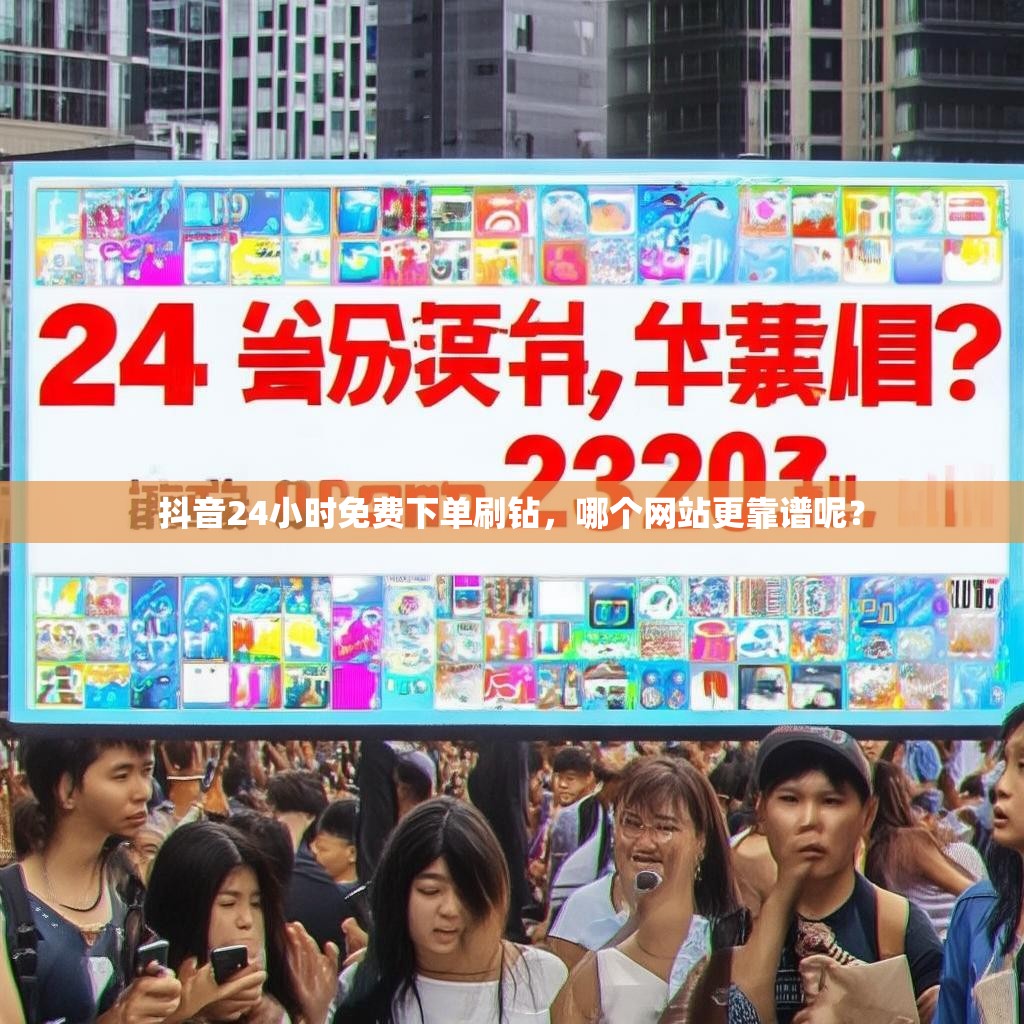 抖音24小时免费下单刷钻，哪个网站更靠谱呢？