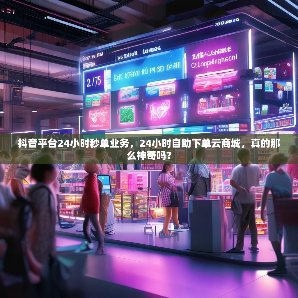 抖音平台24小时秒单业务，24小时自助下单云商城，真的那么神奇吗？