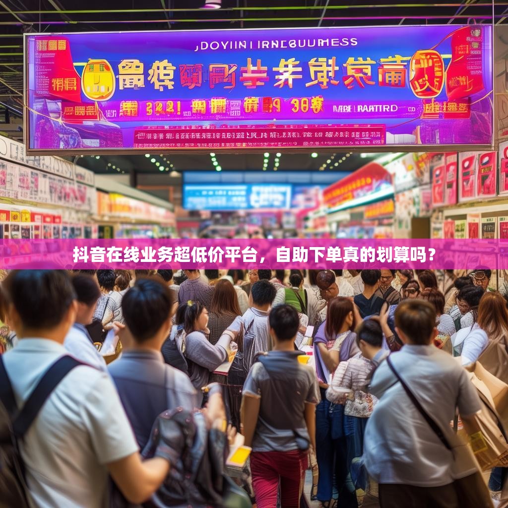 抖音在线业务超低价平台，自助下单真的划算吗？